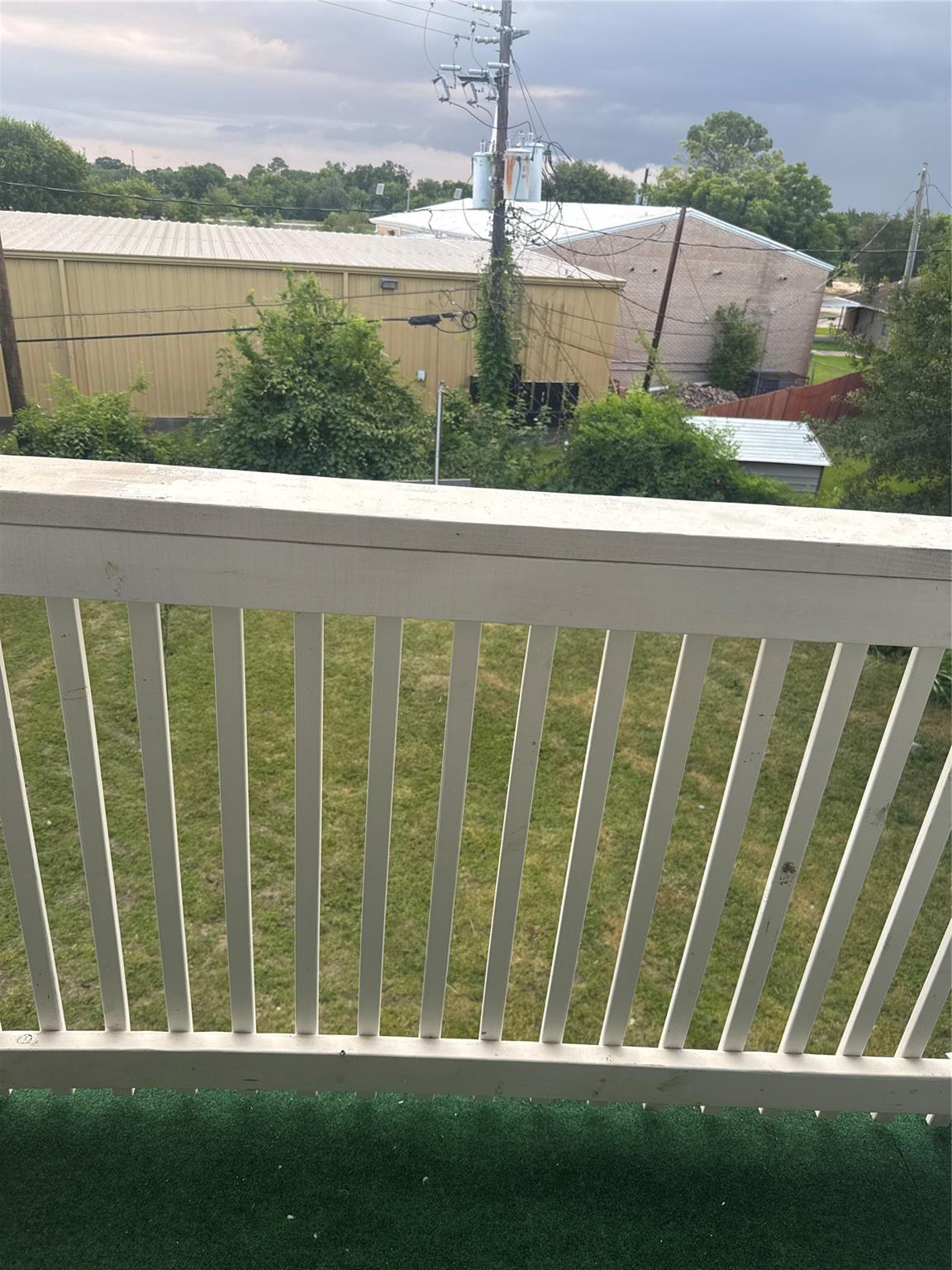 View from the private balcony over the backyard